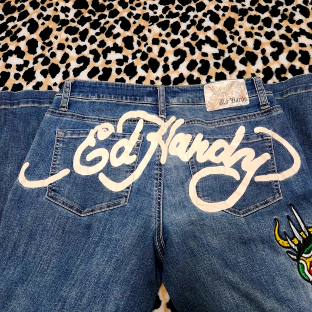 Ed Hardy Denim with White Script